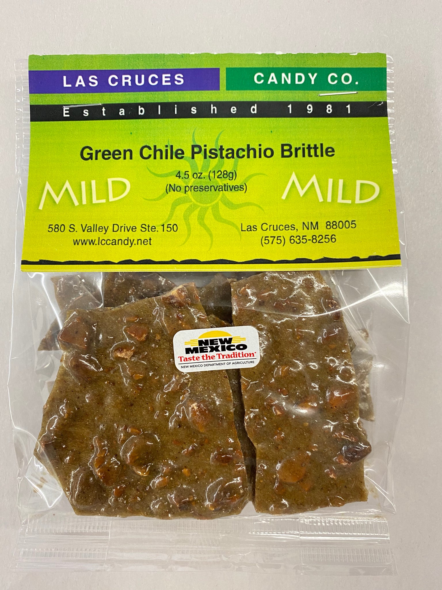 Green Chile Pistachio Brittle